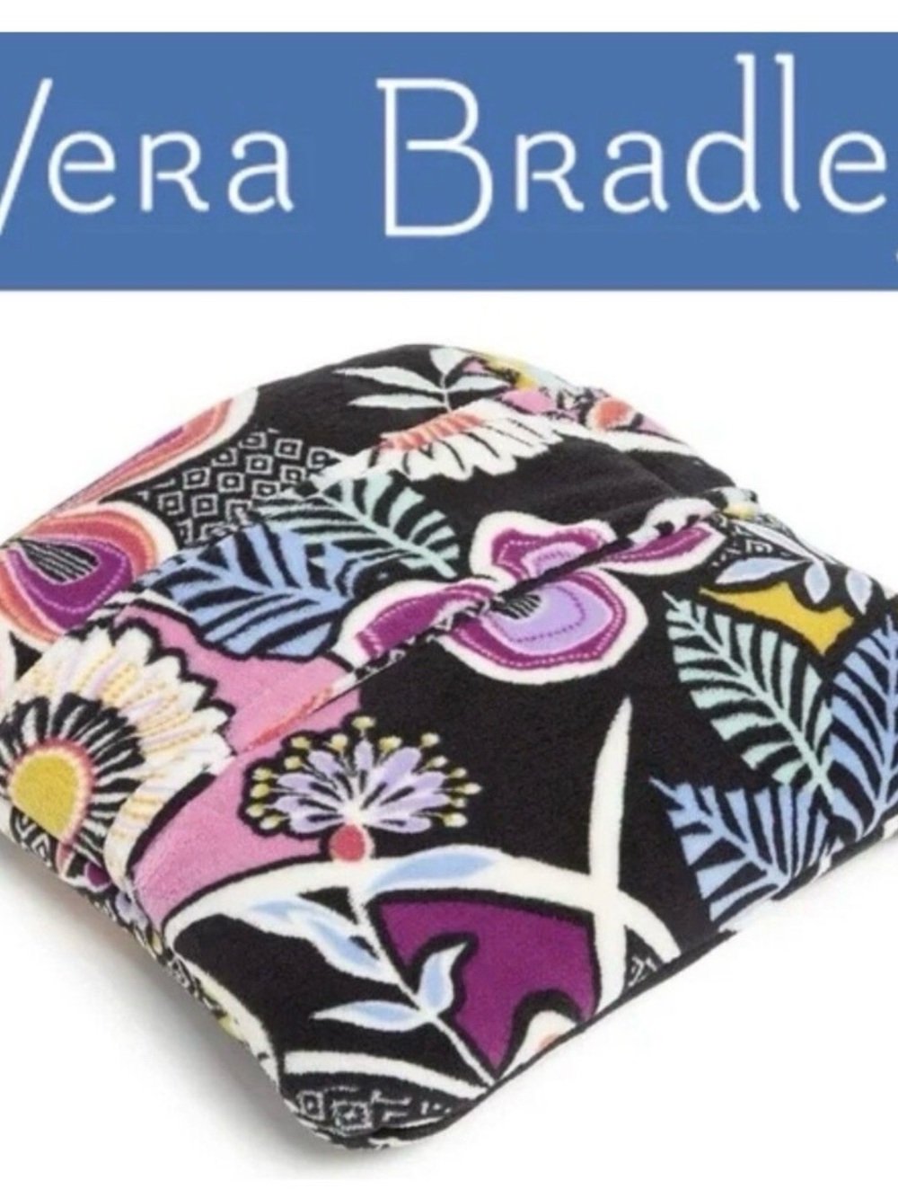 Vera Bradley  Floral travel blanket with  with trolley sleeve